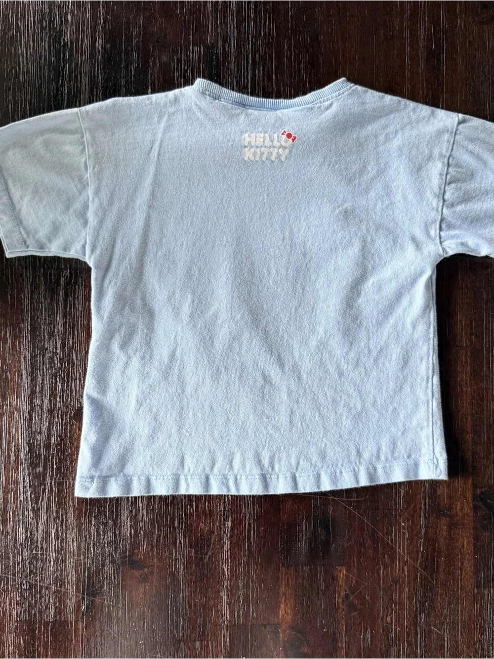 Zara Light Blue Hello Kitty Short Sleeve Tee with Candy Graphic